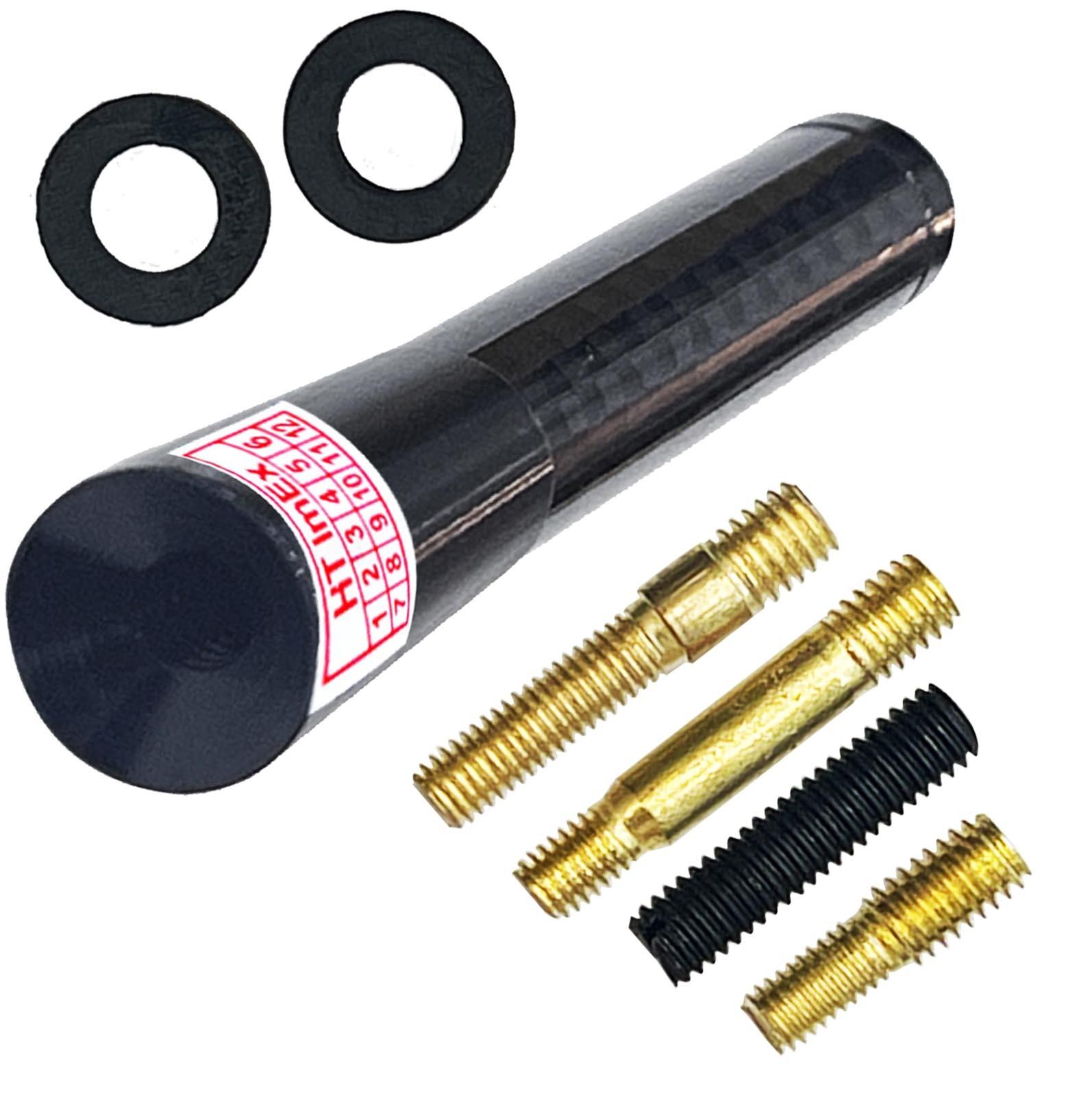 HT ImEx 8cm Auto Kurz Stab Dach Antennengewinde Carbon Look Radio Adapter Fuss Aluminium