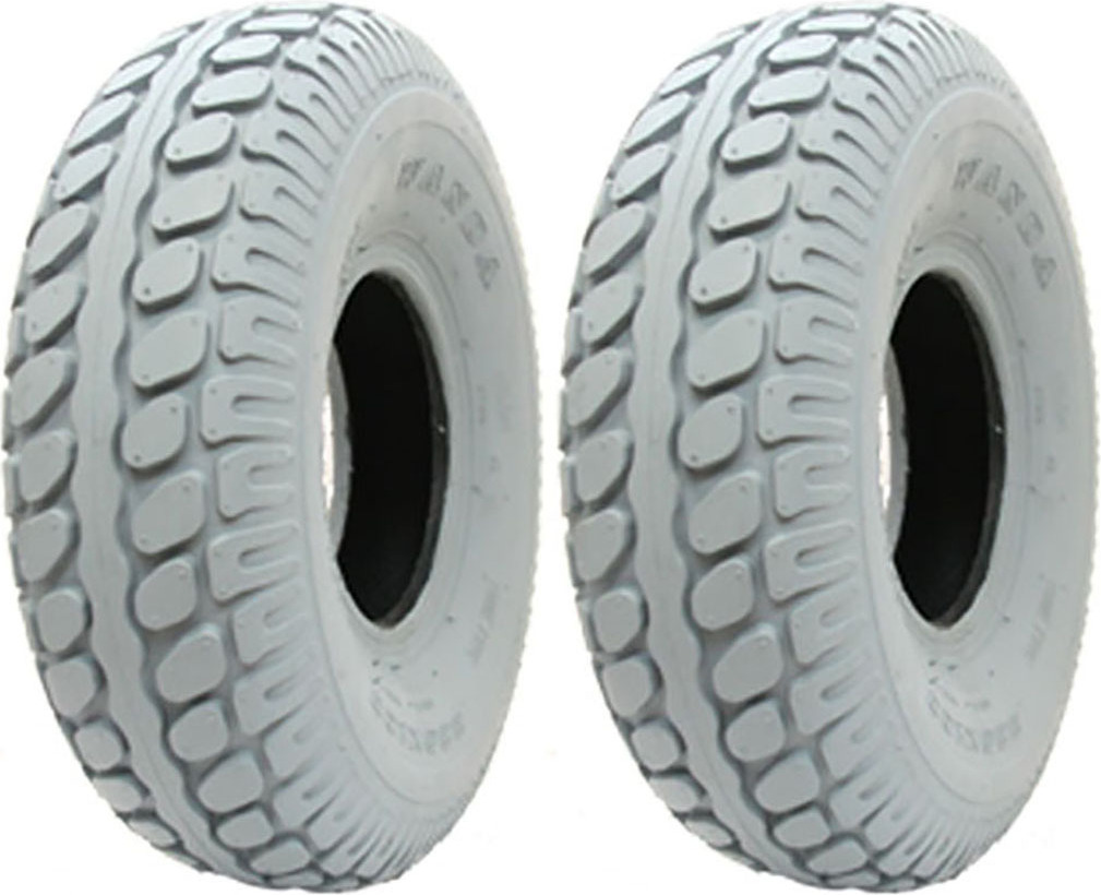 WANDA TYRE 2 -Grau Mobilität Roller Reifen, 330 x 100, Block, Luftreifen, 400-5 - Satz von EC1089