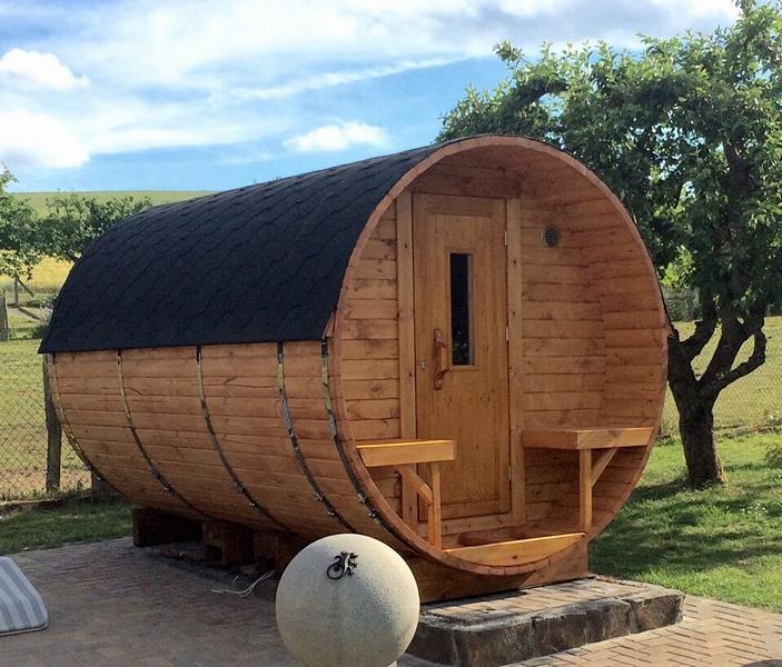 Barrelsauna Saunafass Naturfasssauna Outdoor-Sauna Wellnessfass Holzfassauna