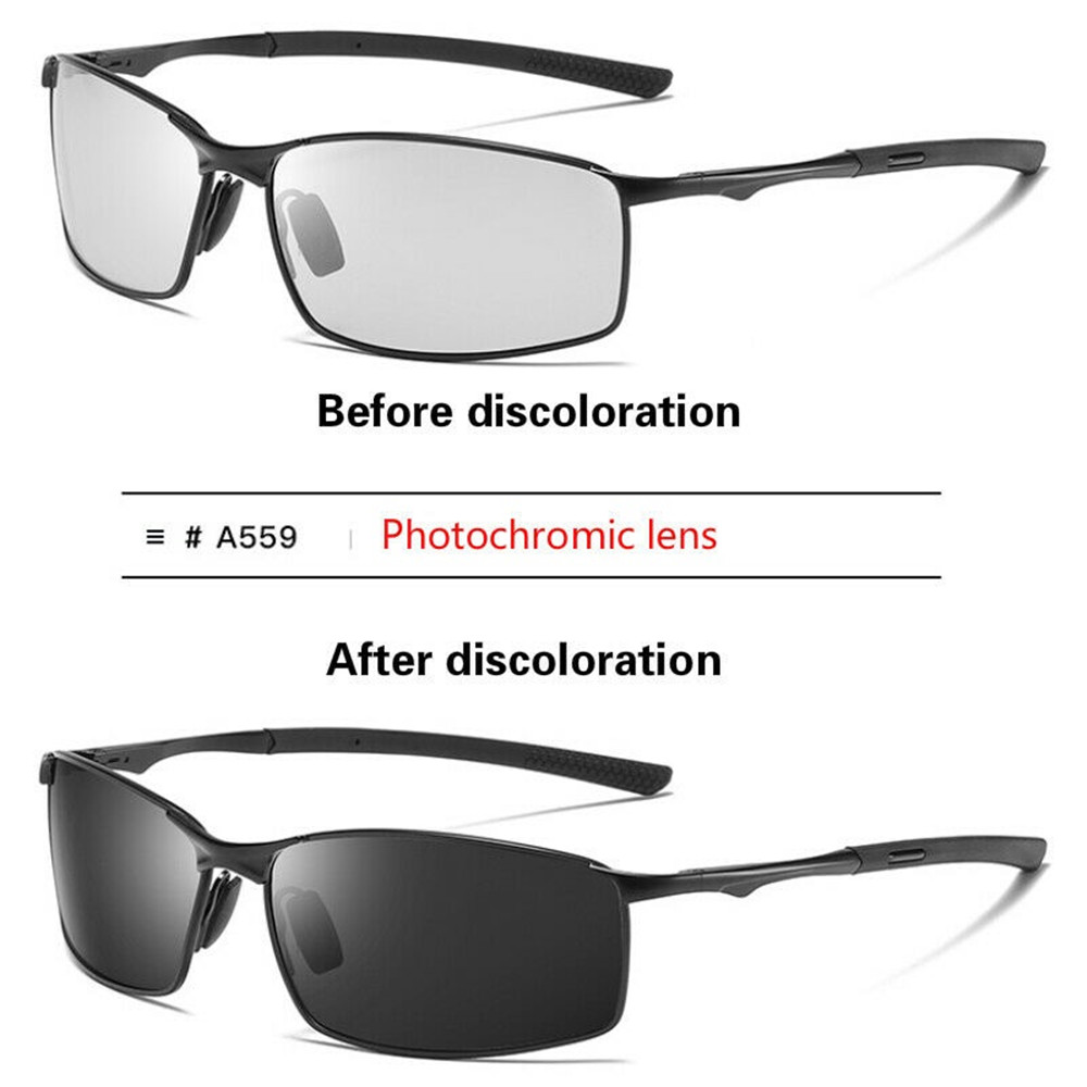 Unisex Sonnenbrille Übergang Photochrom Polarisiertes Brillen Fahren Sportbrille 