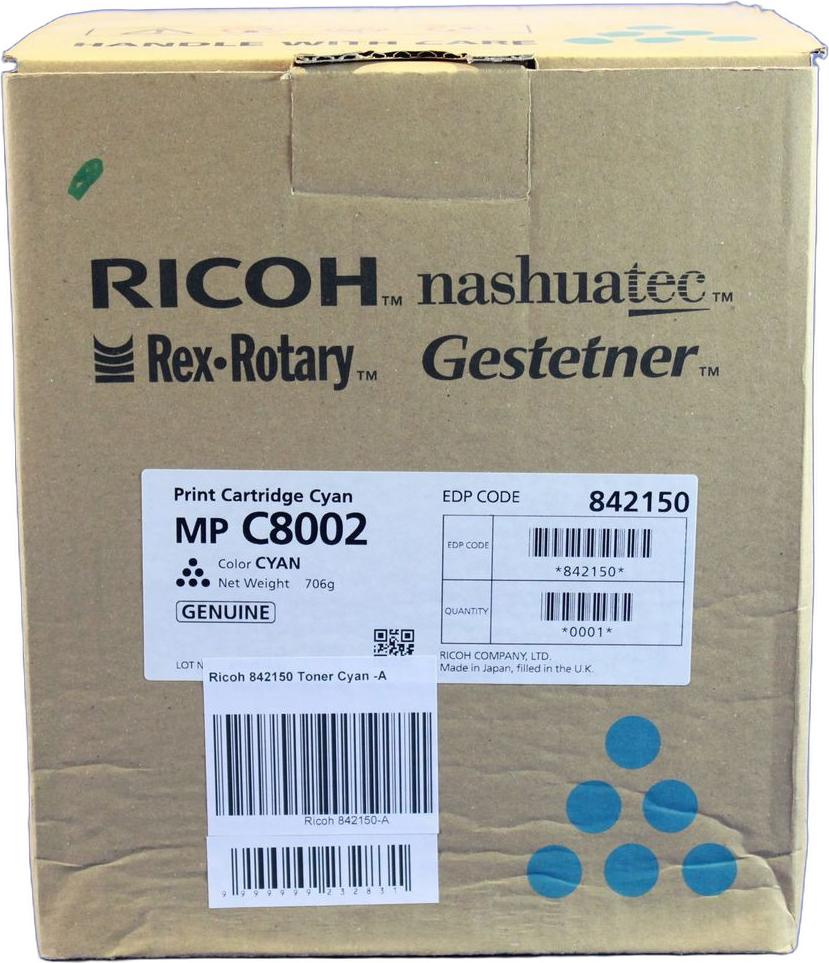 Ricoh Original Toner 841787, Cyan - Professionelle Druckqualität