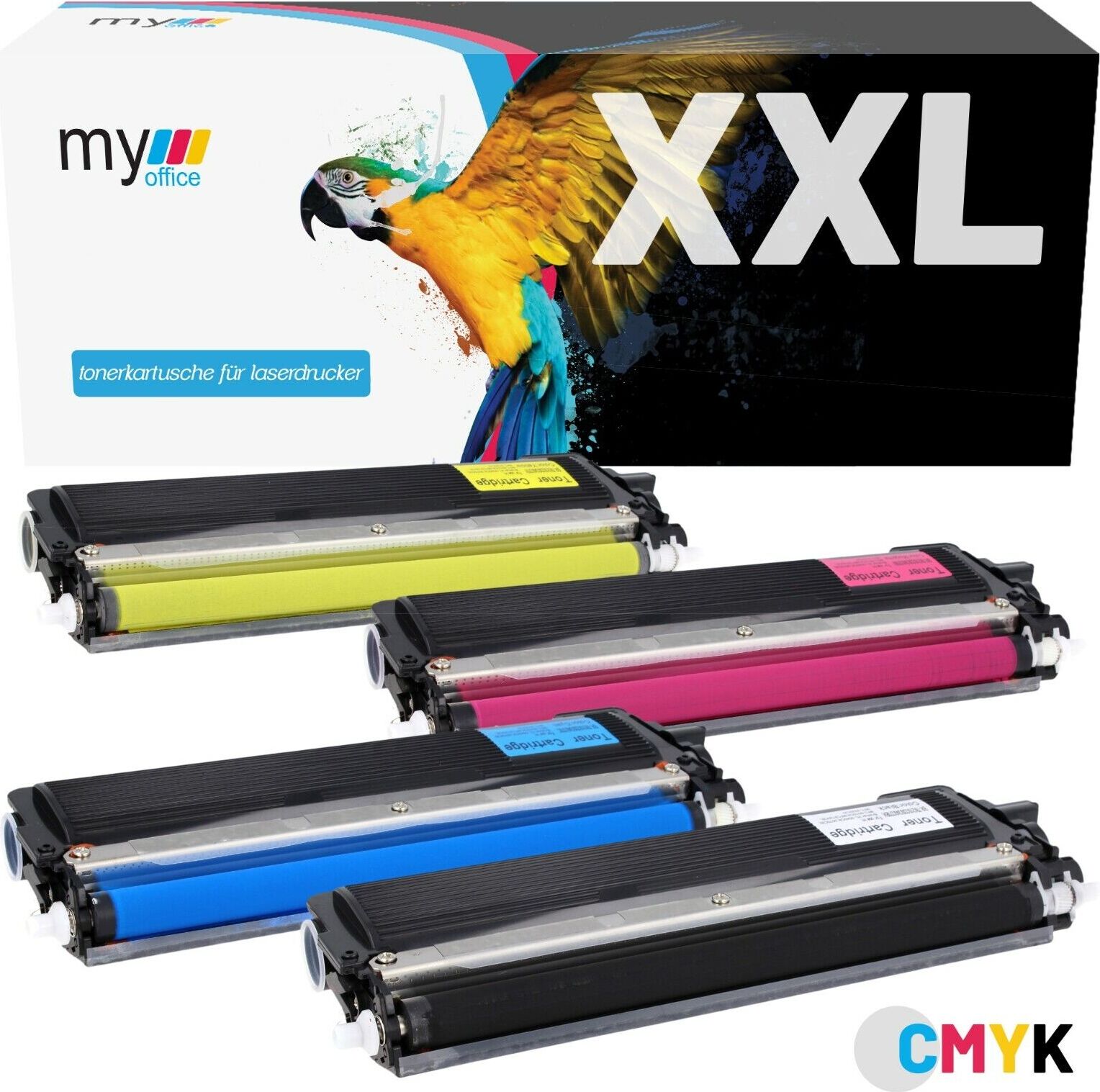 Office Support Toner x4 "TN230" My Office für Brother DCP-9010CN HL-3040CN HL-3070CW MFC-9120CN, CMYK MOBBTN230CMYKN