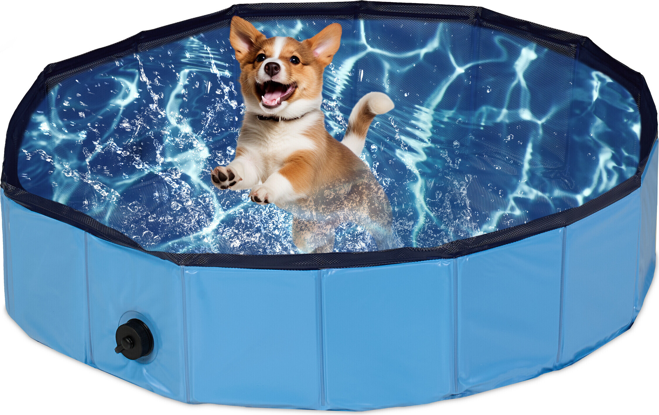 Piscina pieghevole per cani, vasca da bagno in PVC XL da 120 cm per Piscina pieghevole per cani, vasca da bagno in PVC XL da 120 cm per