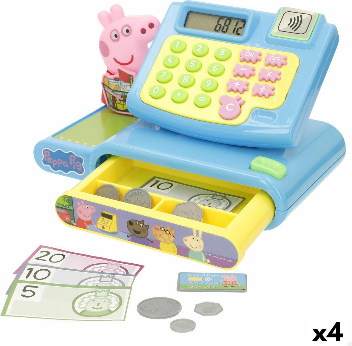 Spielzeug-Registrierkasse Peppa Pig 19 x 15 x 13 cm (4 Stück) S8906618
