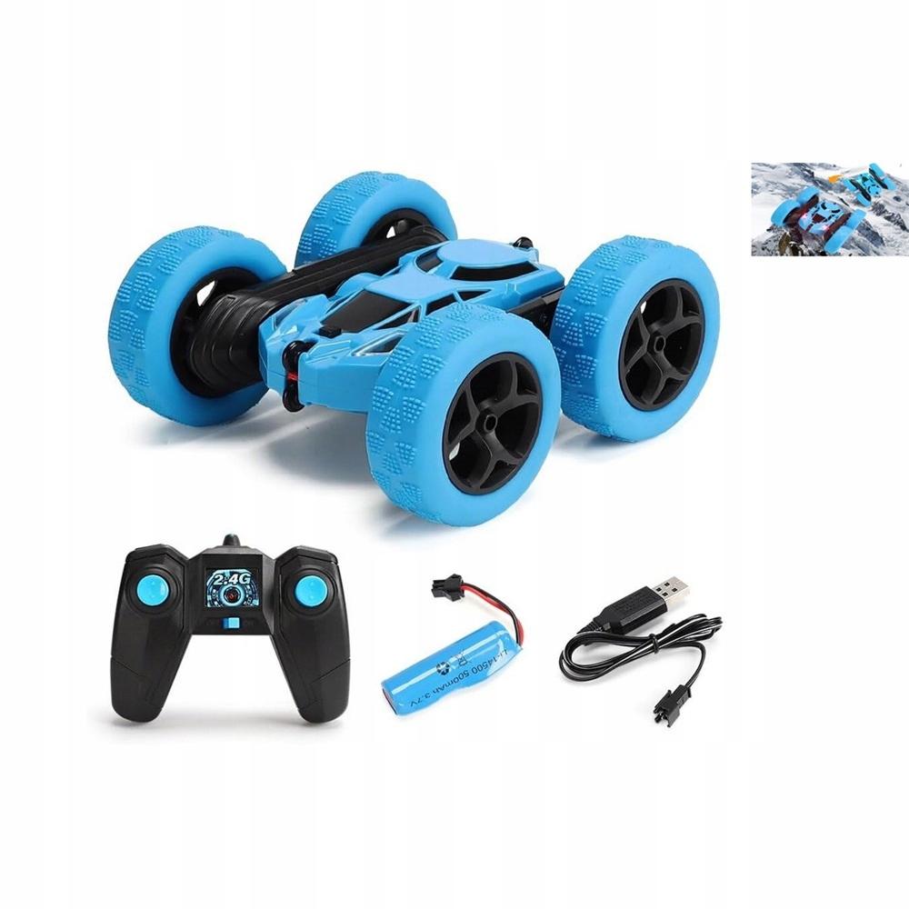 ZREE Doppelseitiges Stuntfahrzeug Ferngesteuertes RC Auto 4WD Stunt Car 2.4 GHz Allrad Offroader Elektrofahrzeug, Geschenk für Kinder Jungen blau TY0786