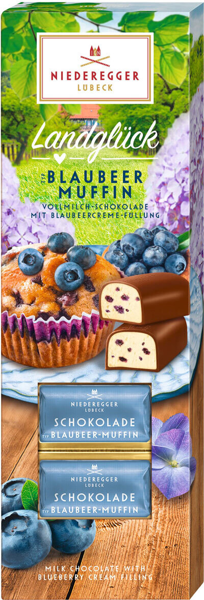 Niederegger Schokoladen Klassiker Typ Blaubeer Muffin Landglück 100g 878622