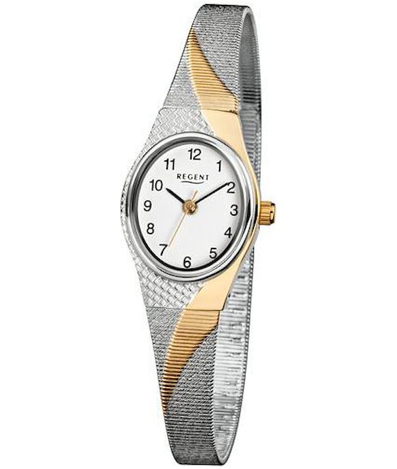 Regent náramkové hodinky strieborné zlato F-623 Dámske analógové Quartz hodinky URF623