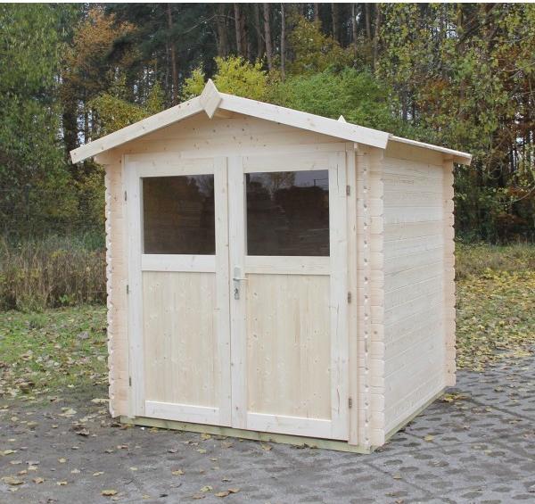 Gartenhaus LUCIOLE aus Fichtenholz 216x216 cm H. 234 cm MDLT Ihre Auswahl: Ohne Boden, Ihre Auswahl: Natur,