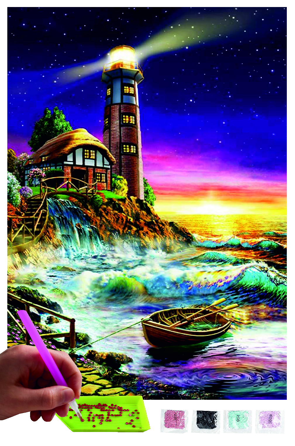 MISHBAY diamond painting Religie, 30 x 40 cm, voor volwassenen, met