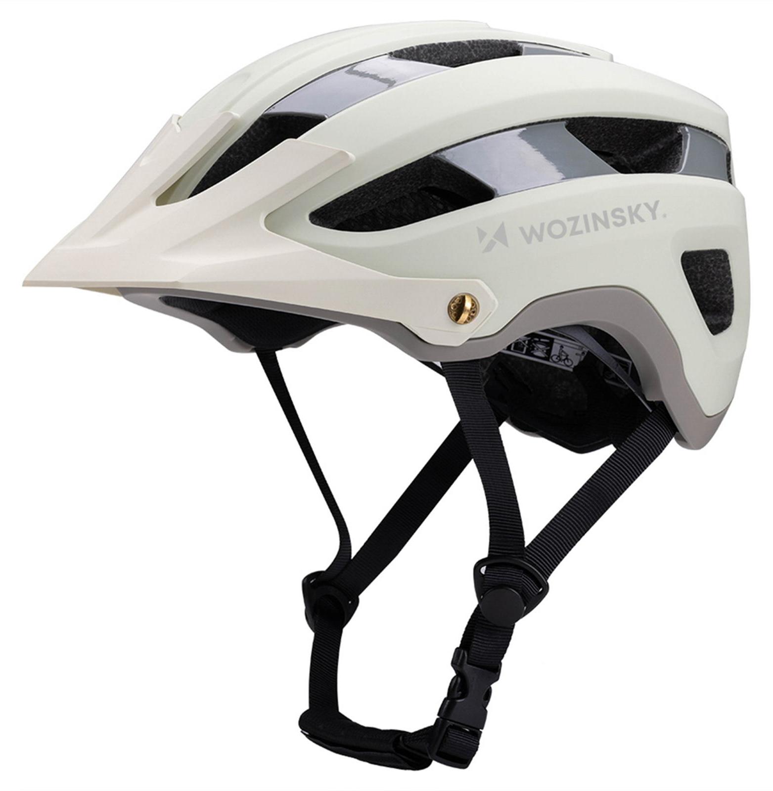 Wozinsky HT-001VM Größe L Creme Fahrradhelm Fahrrad Helm leicht verstellbar atmungsaktiv MTB Rennrad City 20000510;0