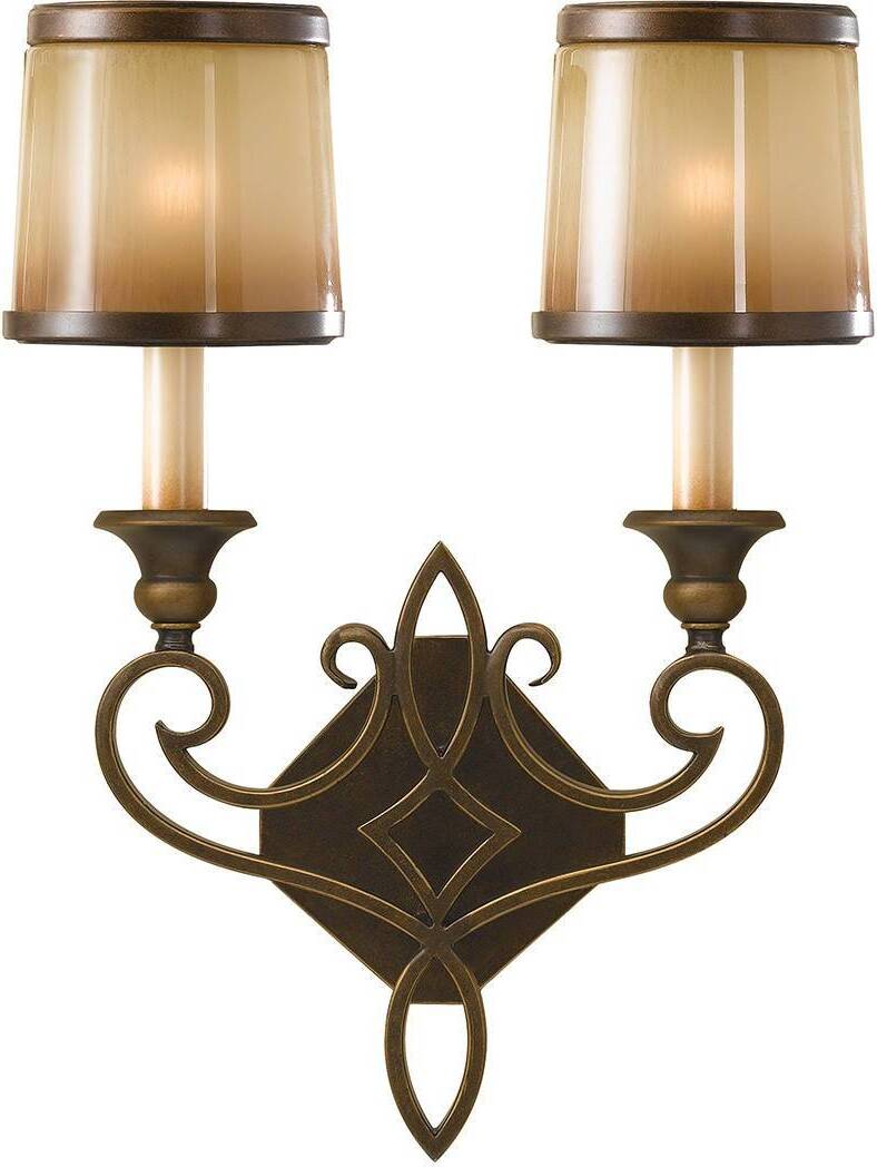 Elstead Lighting Elstead Justine Wandleuchte E14 2-fach 44cm Astral Bronze FE-JUSTINE2-B