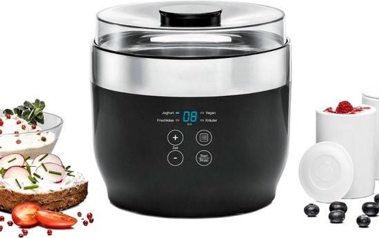 Merkloos Joghurtbereiter - Mit Anleitung - Edelstahl - 1,2 Liter - Joghurtmaschine 72607-0