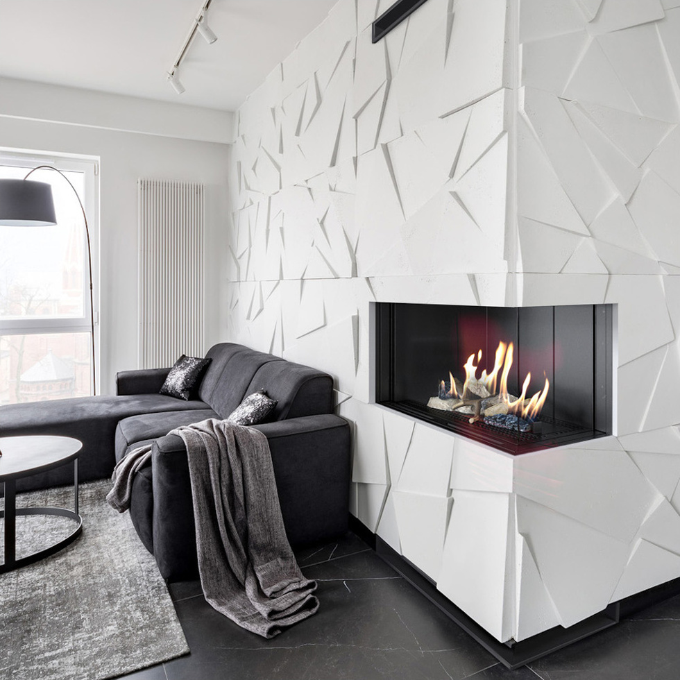 Plynový krb Leo 70 pravostranný propán ∅ 100/150 4,8 kW