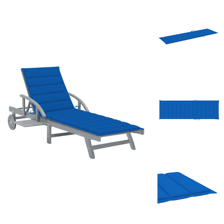 vidaXL Lehátko s vankúšom z masívneho dreva akácie - Lehátka