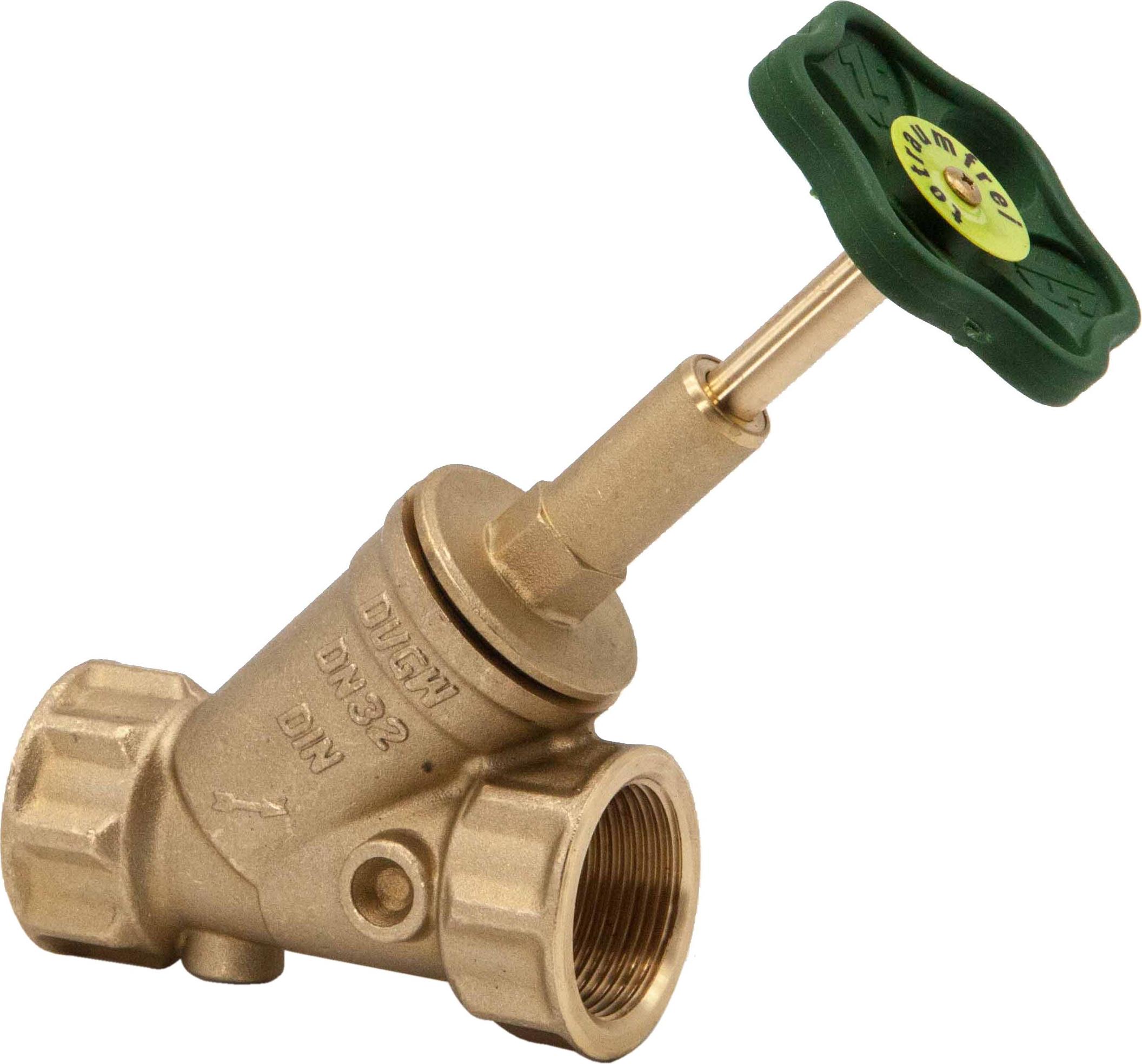 Js Freistromventil, Muffenanschl. O.e.,St.sp.,Dn32,1 1/4,Pr-Ms,Dvgw