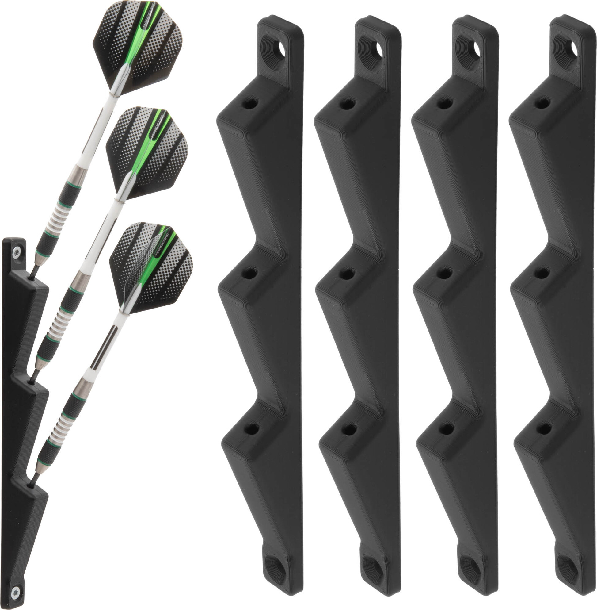 TSB Werk 4x Dartpfeilhalter Dartpfeilständer Wandhalterung Wandhalter Darthalter Dartpfeil