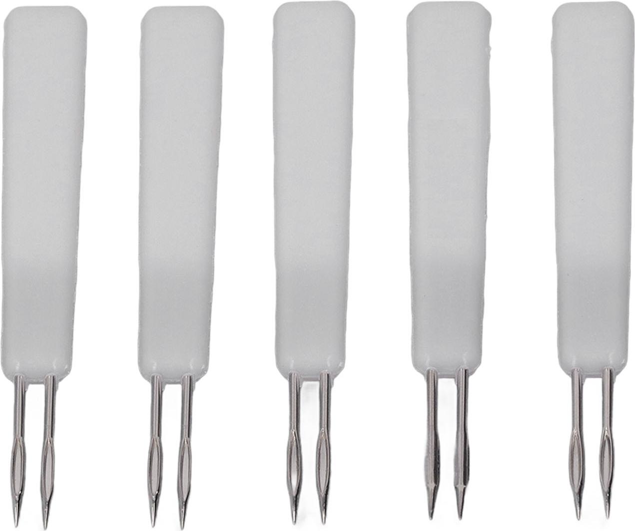 Lixada 50 Stück Hühner- und Geflügel-Impfnadel mit doppelter Nadel und Dornen, Impfnadel für Hühner, Ausrüstung für die Geflügelzucht, weiß K_3111230136111_260319_49076