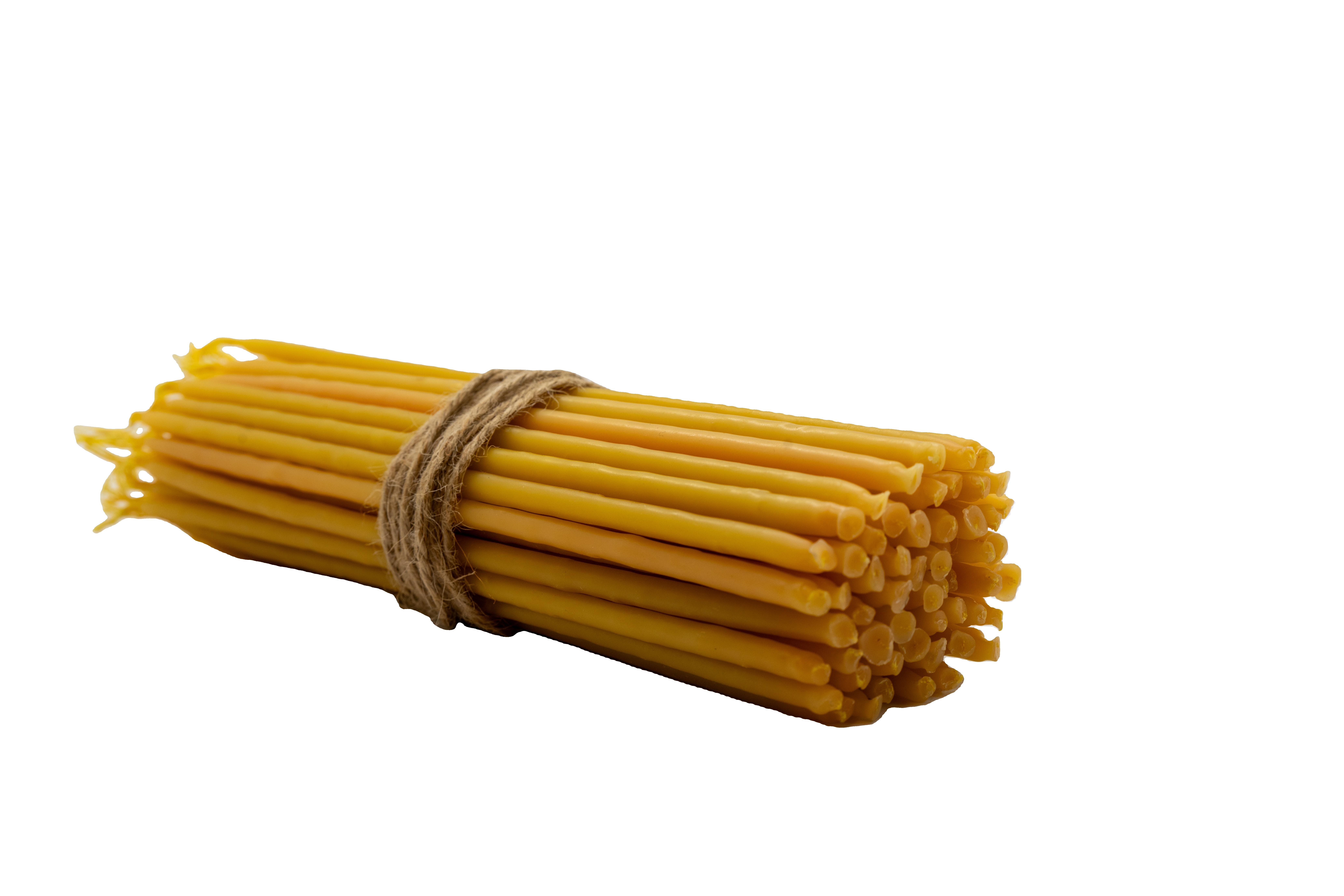 Scentolino Kerzen aus Bienenwachs – 110er-Set, 20cm lang, 5,0 mm Ø Handgefertigte Ritualkerzen für Gebet, Meditation & Hausaltar