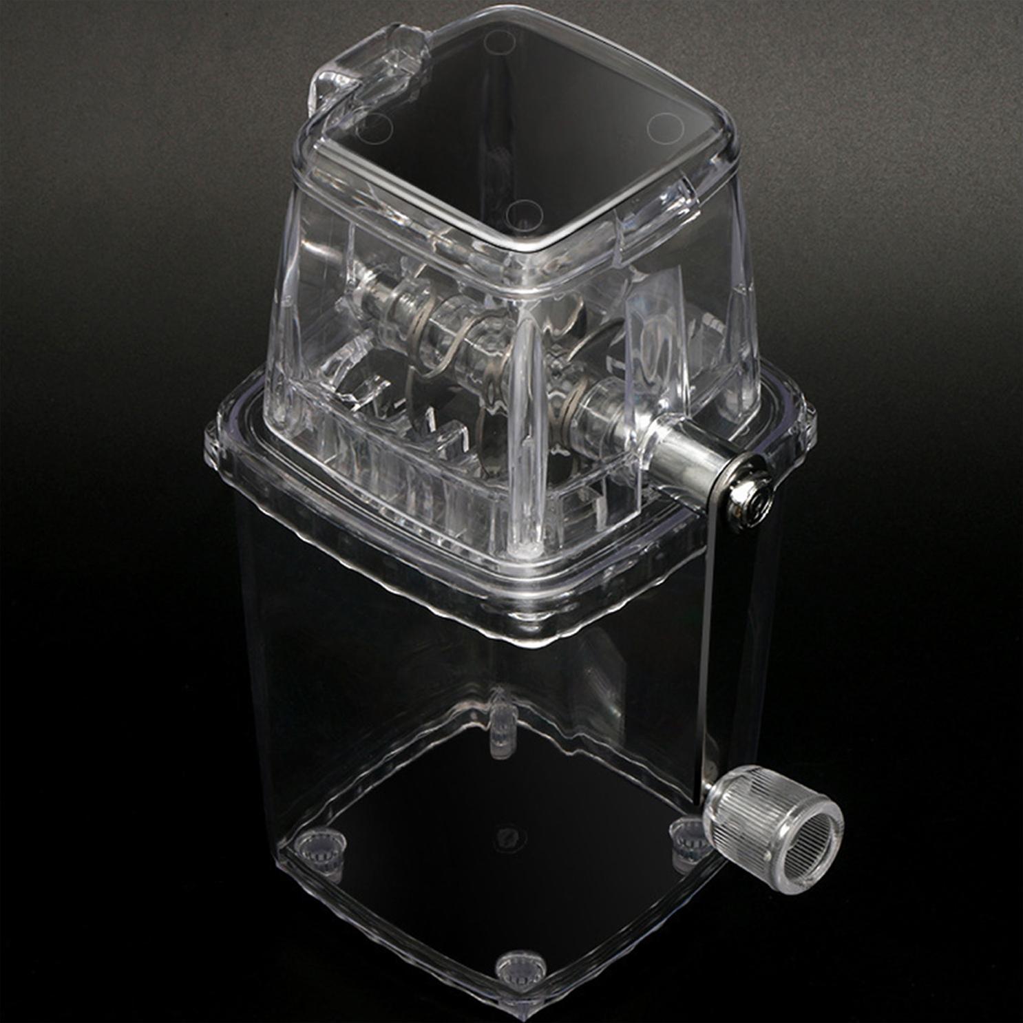 Prenosný drvič ľadu 1,25 l Ručný drvič ľadu DIY ručný holiaci štiepkovač pre domáce vonkajšie kempingové použitie transparentný