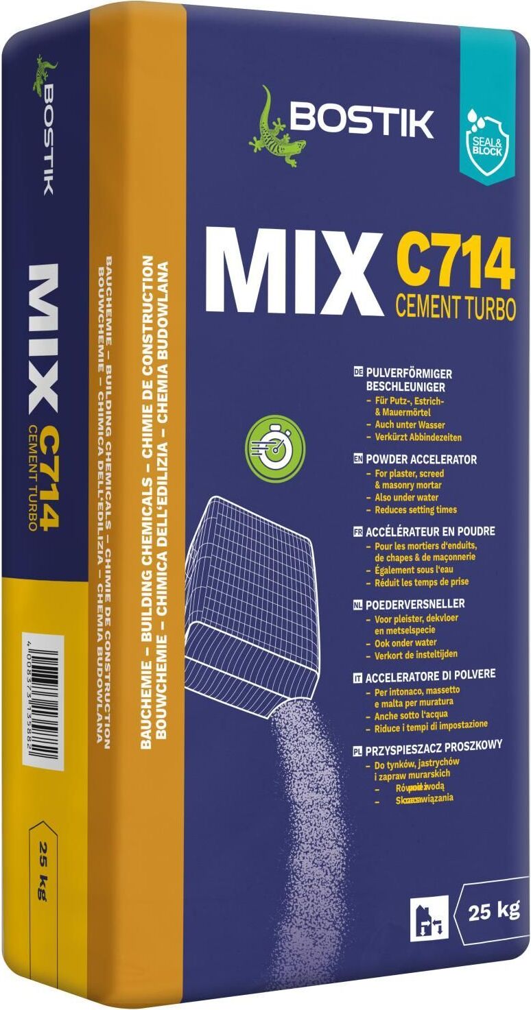 Bostik Mix C714 Cement Turbo 25kg Sack Schnellzement Blitzzement Schnellmontage 30621742