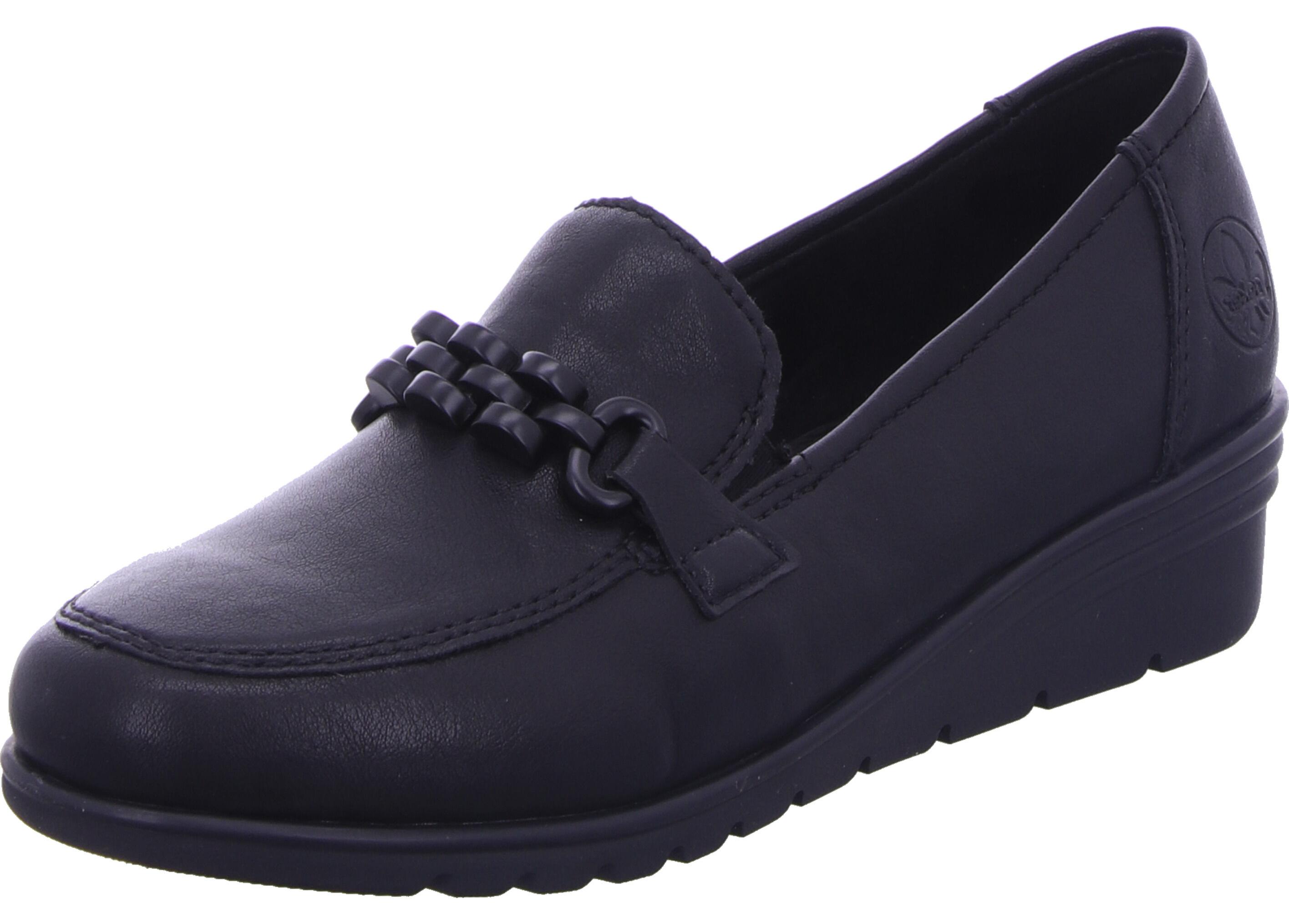 Rieker Damen Slipper 40922-37, 40922-38, 40922-39, 40922-40, 40922-41, 40922-42, 40922-43 RIE-L5361 schwarz 42