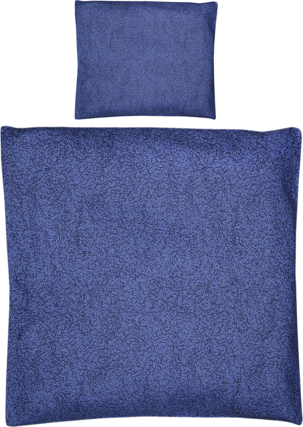 Casa Colori Kinderwagen Garnitur 80x80 cm Stubenwagen Bettwäsche Wiege 100% Baumwolle Dunkelblau 42902blaudunkelblau_D-1