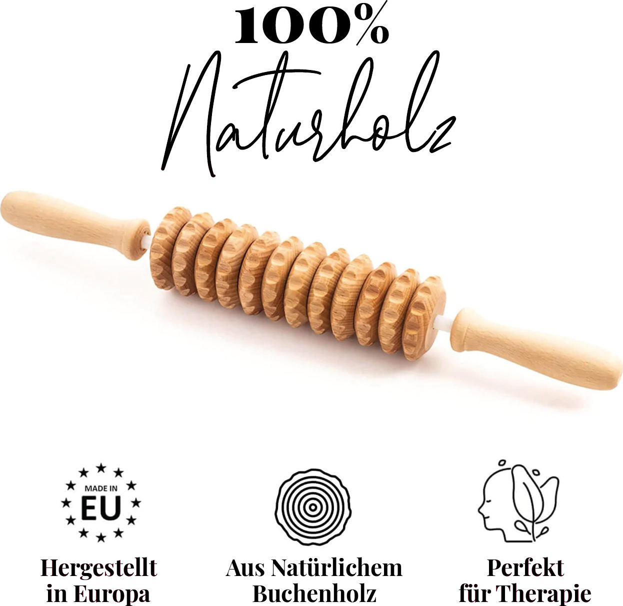 Tuuli GmbH tuuli Anti Cellulite Flexi Massagegerät Massageroller Roller Maderotherapie aus Holz TUULI_MASS_10