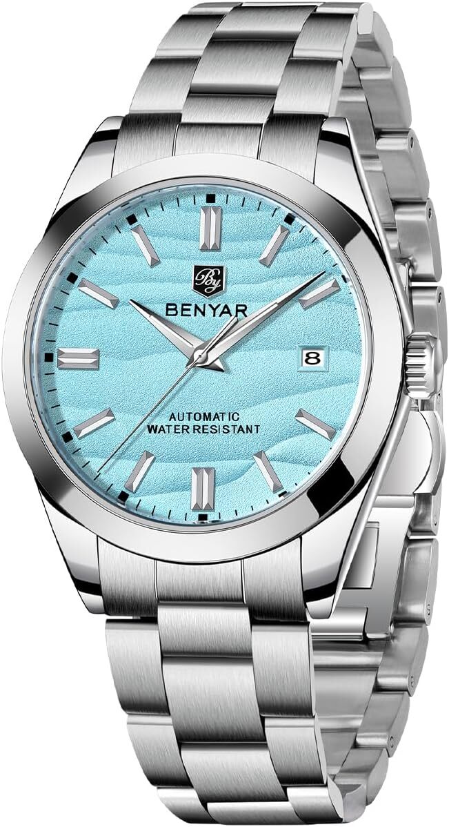 Pánske mechanické automatické hnutie 50 m Vodotesné Svetelný dátumový displej Ľahko čitateľný Príležitostný obchodný nerezová oceľ