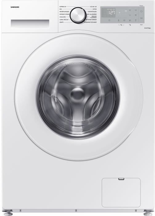 SAMSUNG Ecobubble™ WW90CGC04DTH Bullauge-Waschmaschine – 9 kg – Induktion – L60 cm – 1400 U/min – winkelgeschlossen – Weiß WW90CGC04DTHEF