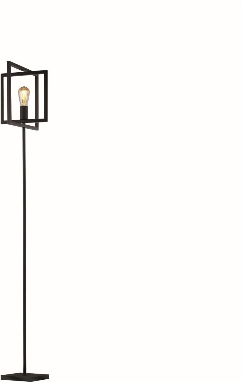 Licht-Erlebnisse Stehleuchte Metall 160 cm Schwarz E27 Retro Design Stehlampe 91902