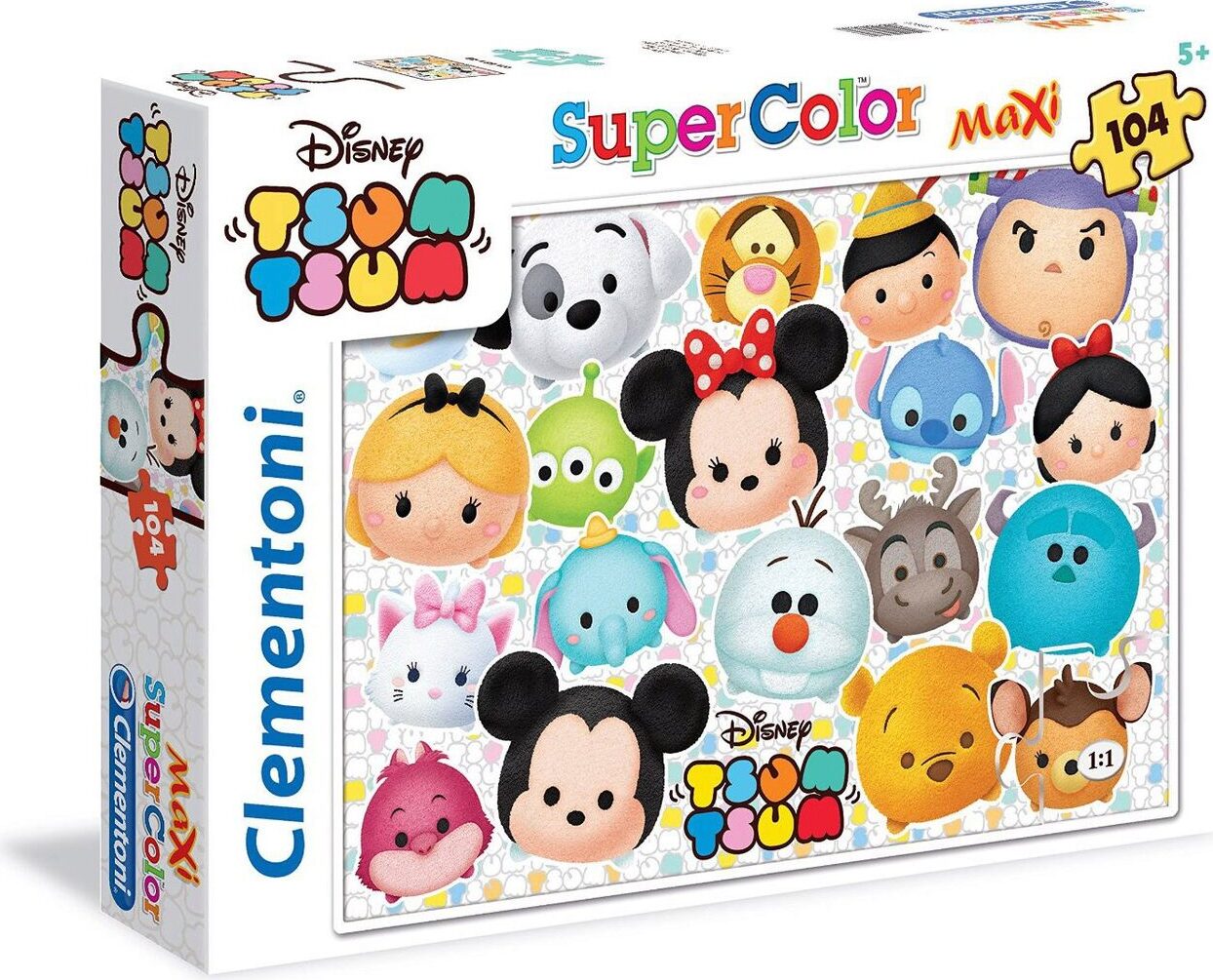 Clementoni Disney Tsum Tsum Super Color puzzel - 104 puzzelstukjes WLP-Clementoni-23975