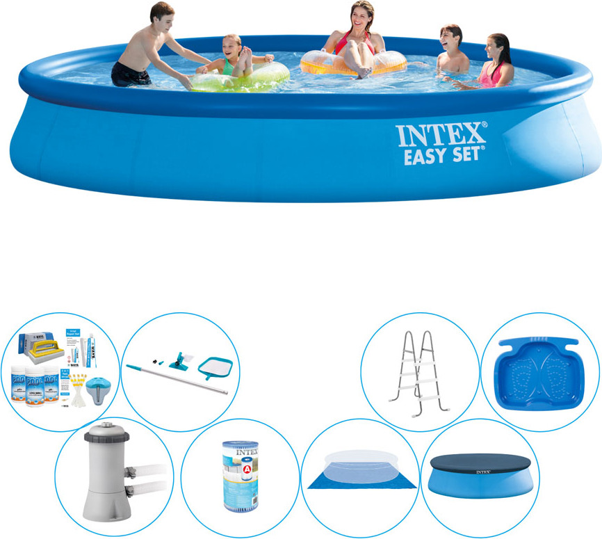 Všetko v 1 bazénovom balíku - Intex Easy Set Rund 457x84 cm