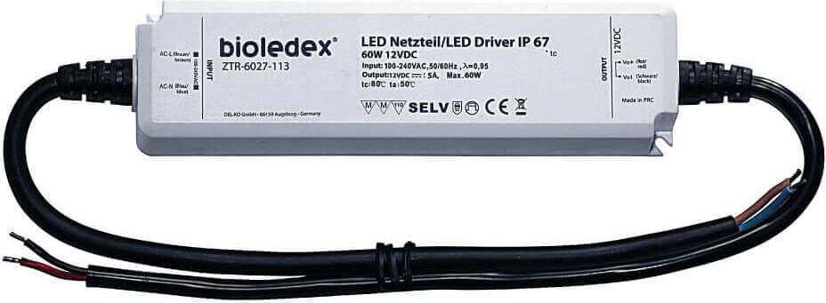 Bioledex 60W 12V DC LED Netzteil IP67 wasserdicht und witterungsfest ZTR-6027-113