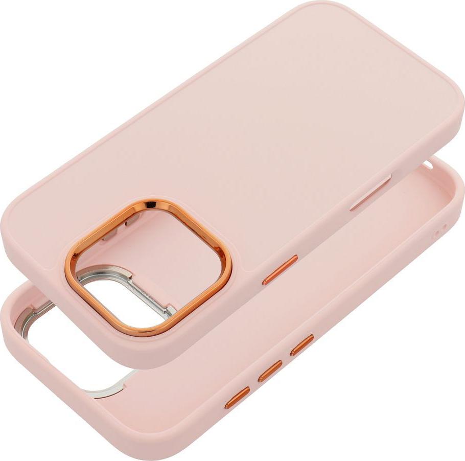 Puzdro na mobilný telefón FRAME vhodné pre IPHONE 16e (SE 4 2025), púdrovo ružové