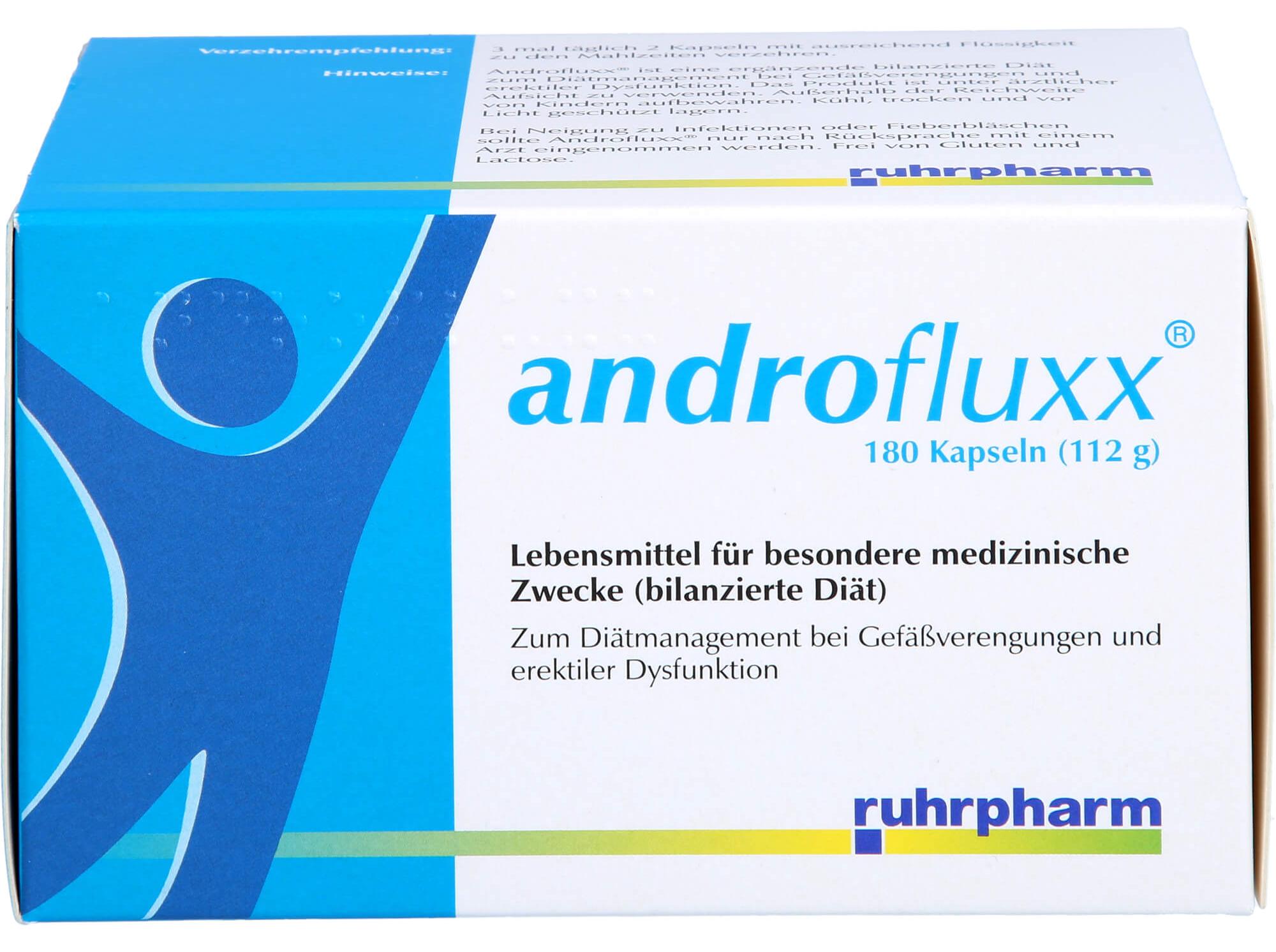 Ruhrpharm AG Androfluxx Kapseln bei Gefäßverengungen und erektiler Dysfunktion, 180 St. Kapseln 09289864