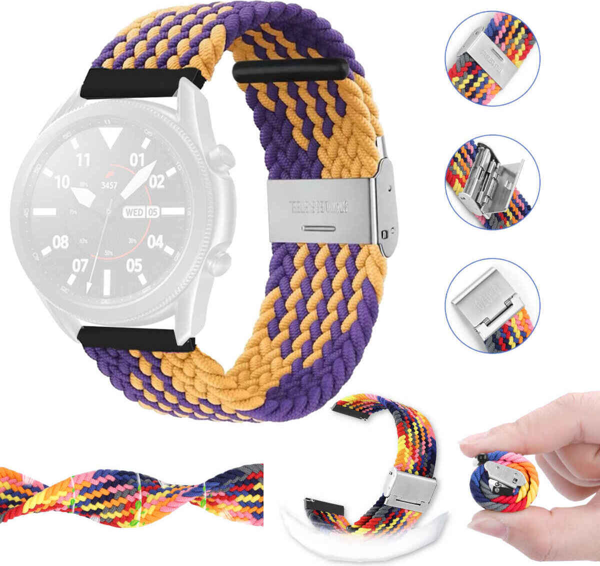 Pre Samsung Galaxy Watch FE 6 5 4 Normal Pro Classic Nylon Armband