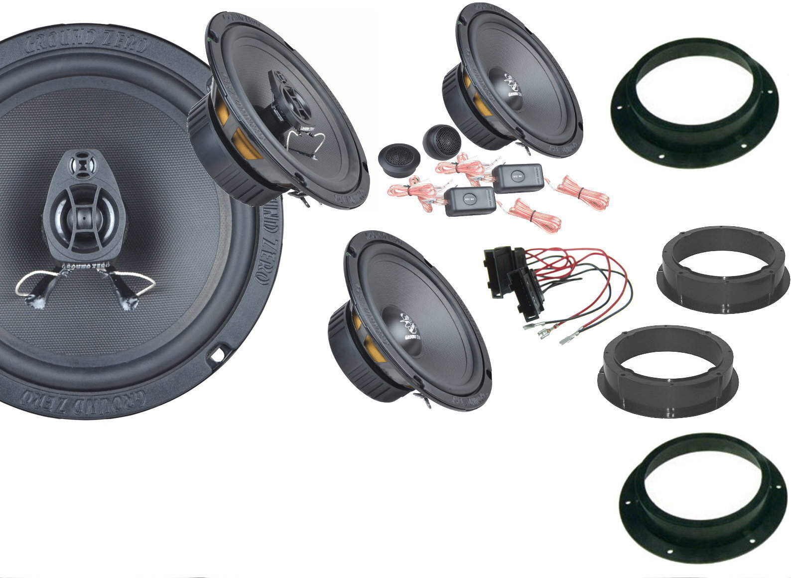 DSX Ground Zero Boxen Set für VW Sharan 7N Bj 10-15 Tür vorne hinten 270 Watt gzsharanvohikokom