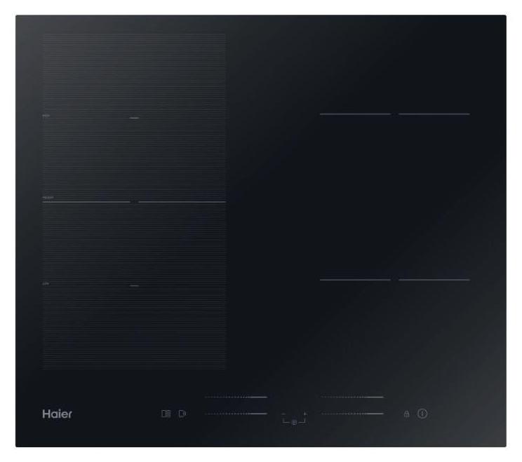 Haier Series 4 HAFRSJ64MC, Čierna, Vstavaný, 59 cm, Indukčná varná doska so zónami, Sklokeramická, 4 zone(s)