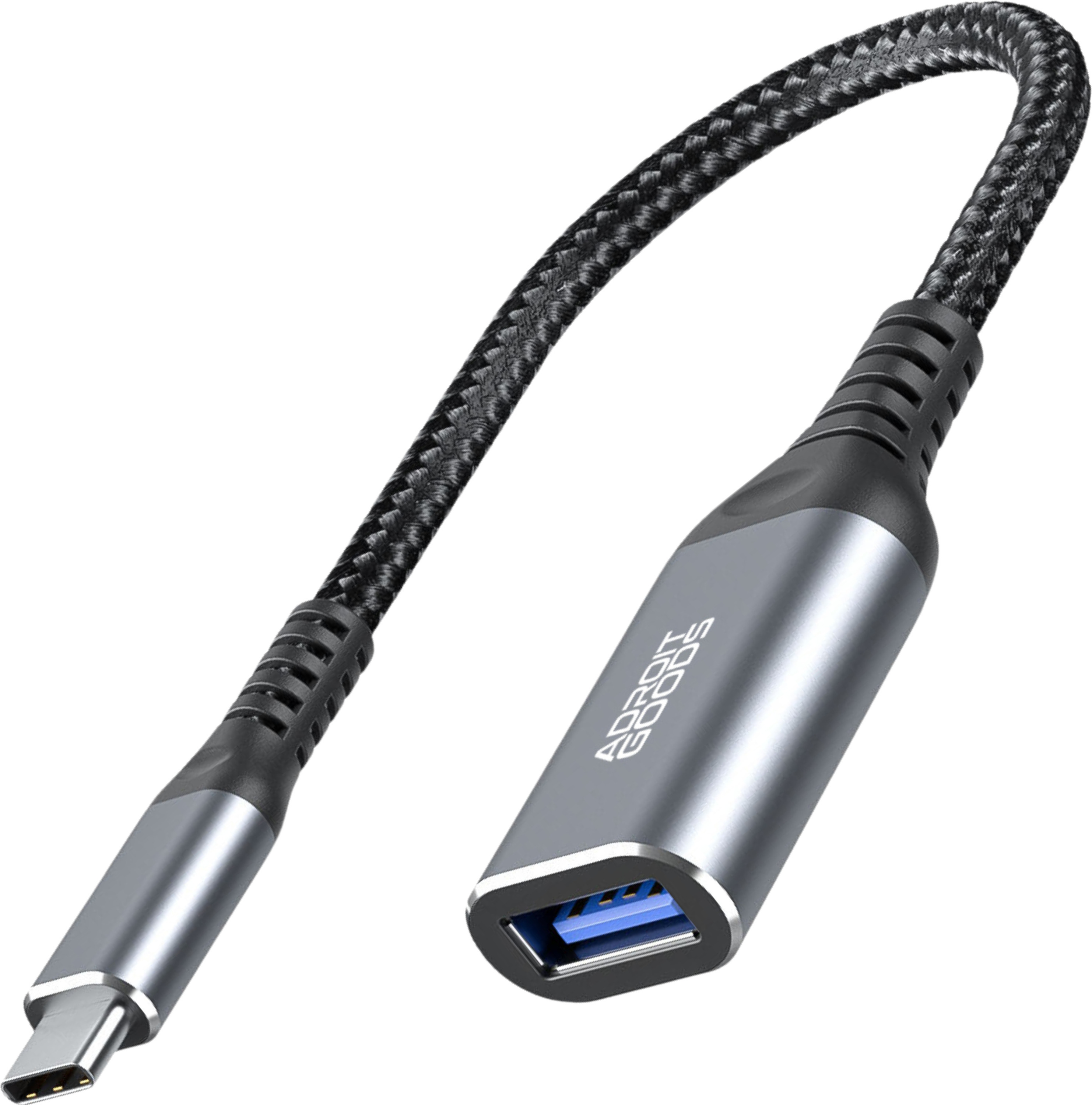 AdroitGoods USB-C zu USB-A Adapter OTG Konverter USB 3.0 - USB C zu USB A HUB - Konvertierung - Space Grau AG1019