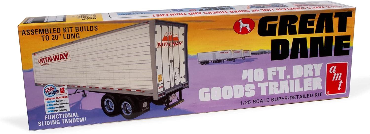 AMT Modellbausatz GREAT DANE Dry Goods Semi Trailer Plastik Modellbau 1:25