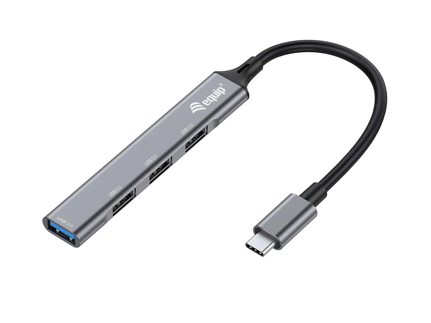 Equip 4-portový rozbočovač USB 3.0/2.0, USB-C