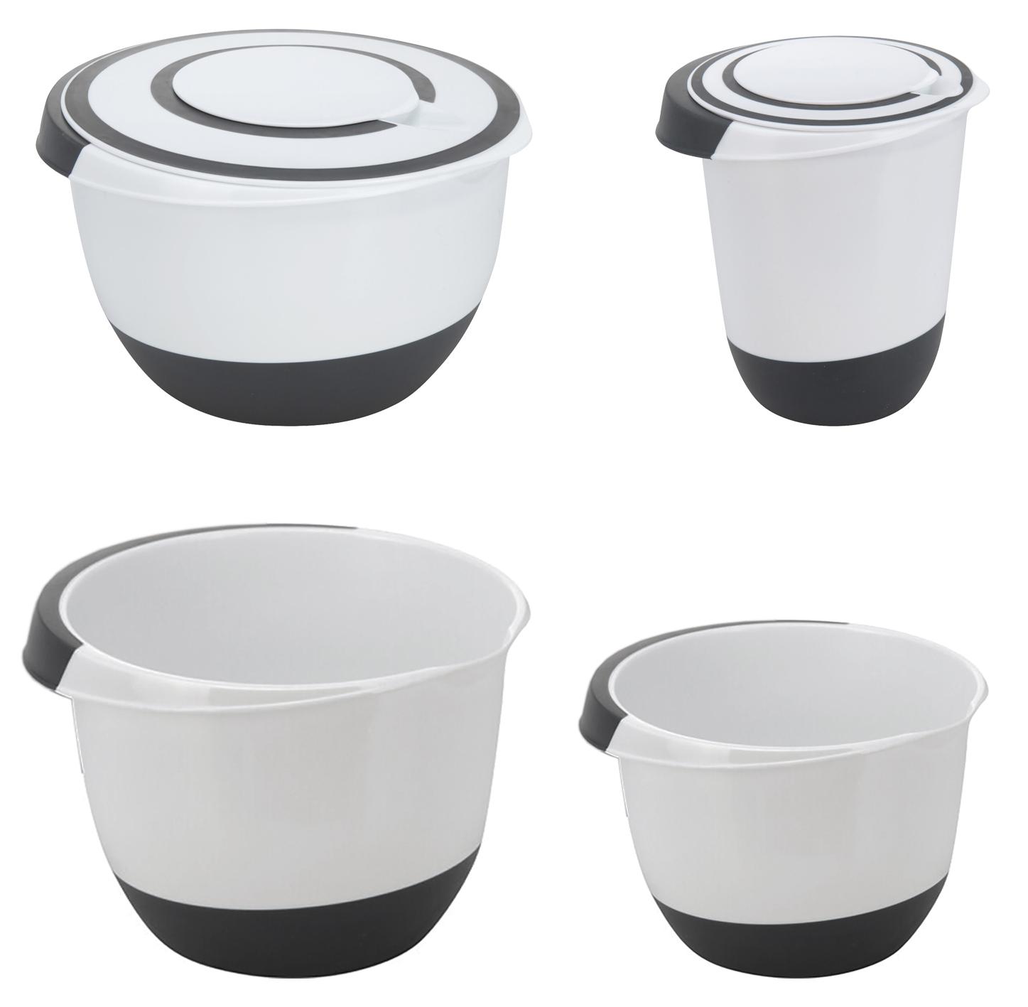 Mojawo 4er Set Rührschüssel Mixschüssel Schüssel 3,5L,5L,1,5L, 2L