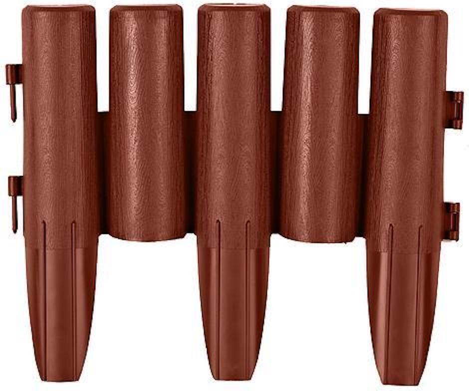 PROREGAL Gartenzaun, Gartengrenze GE037, 27x24cm, PP, Terrakotta, 8 Stück