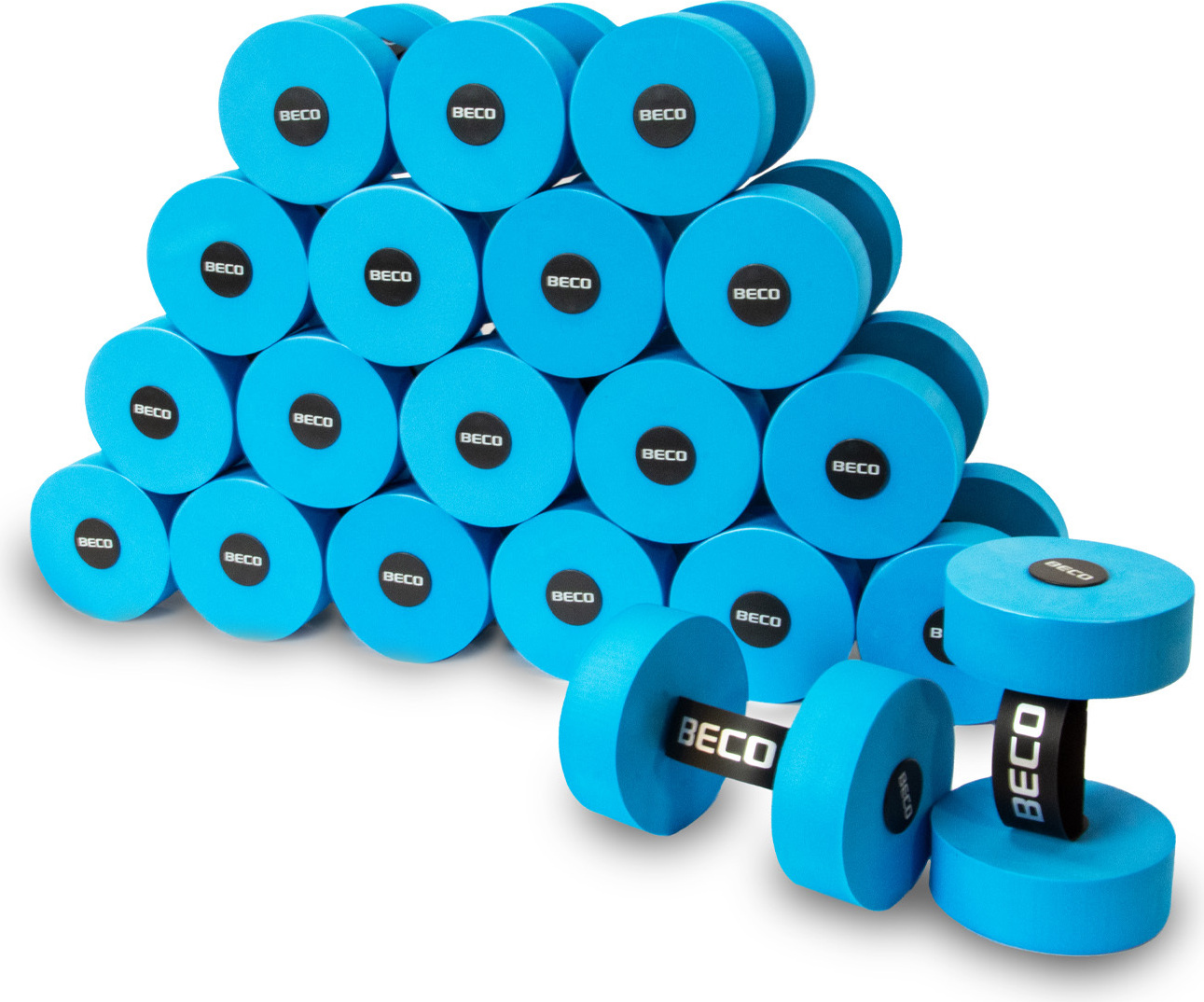 Manubri Aqua Fitness Beco - Galleggianti Per Allenamento In Acqua Con Manico Morbido - Foto 5