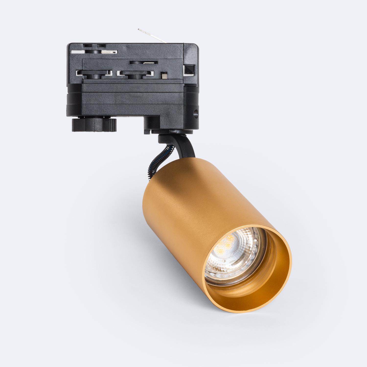 LEDKIA 3-Phasenstromschiene Strahler Lux für GU10 Glühbirnen Gold