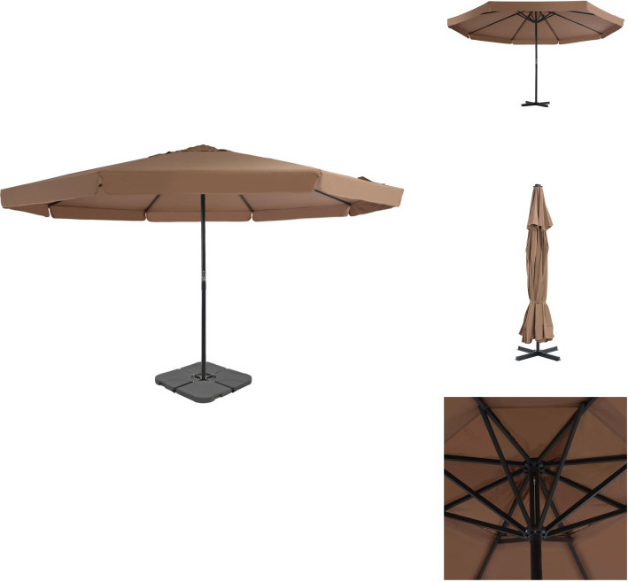 vidaXL Sonnenschirm mit Schirmständer Taupe - Sonnenschirme & Sonnenschutze