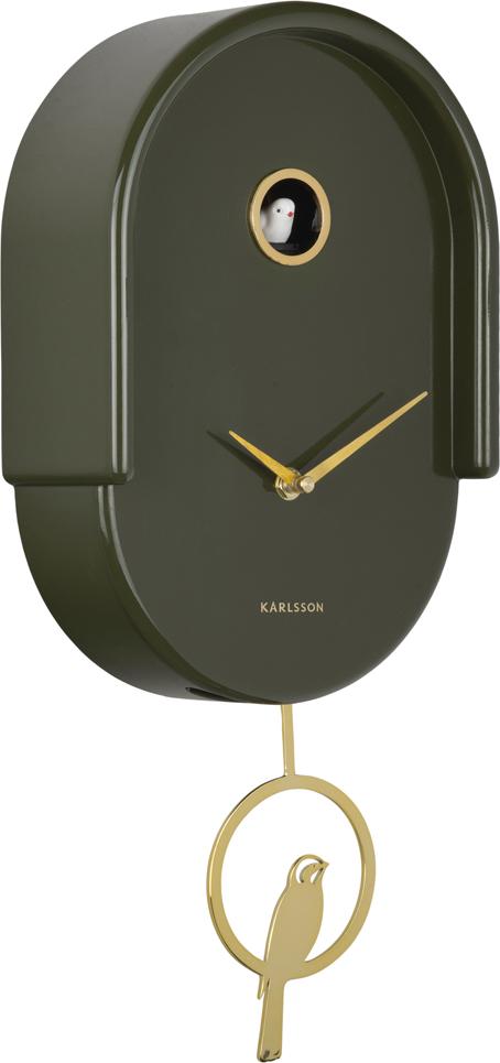 Karlsson - Tweet Wanduhr - Luxusgrün KA6069GR