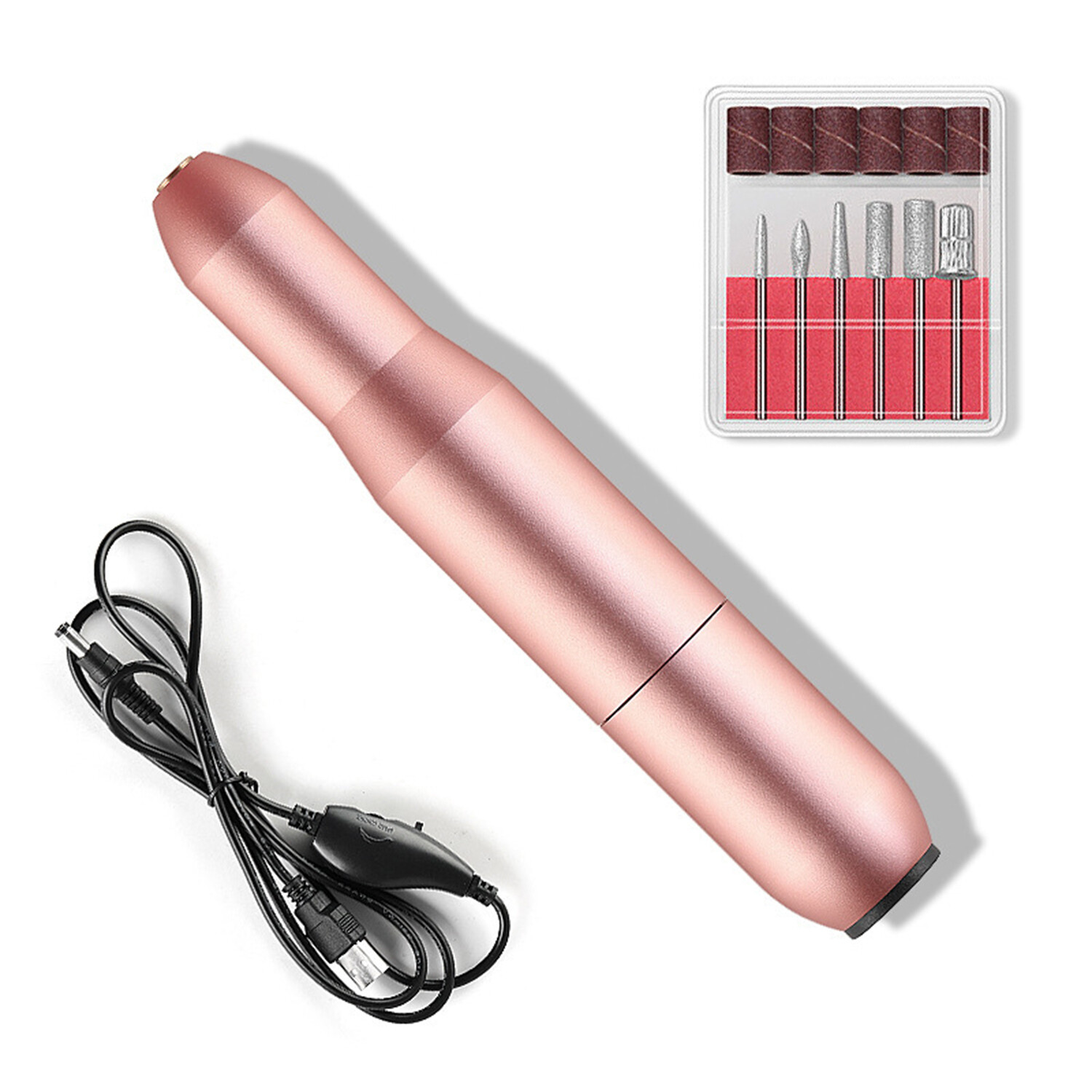 Elektrische Nagelfeile Set - Kabellos, Wiederaufladbar, 5 Geschwindigkeiten, Für Maniküre & Pediküre