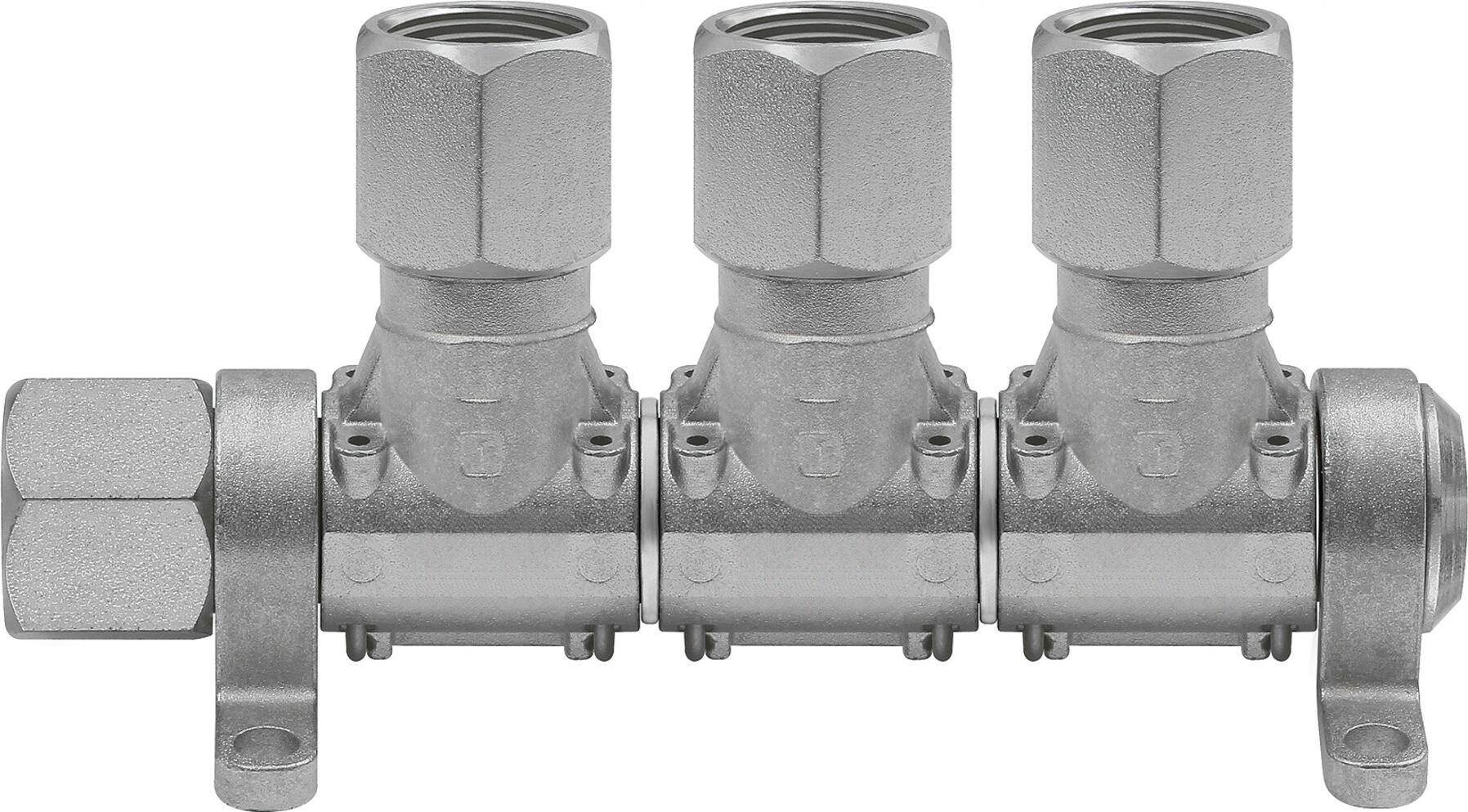 Riegler Druckluftverteiler »Multi-Link«, ohne Kupplung, Entnahmeeinheit 3 VTM-3