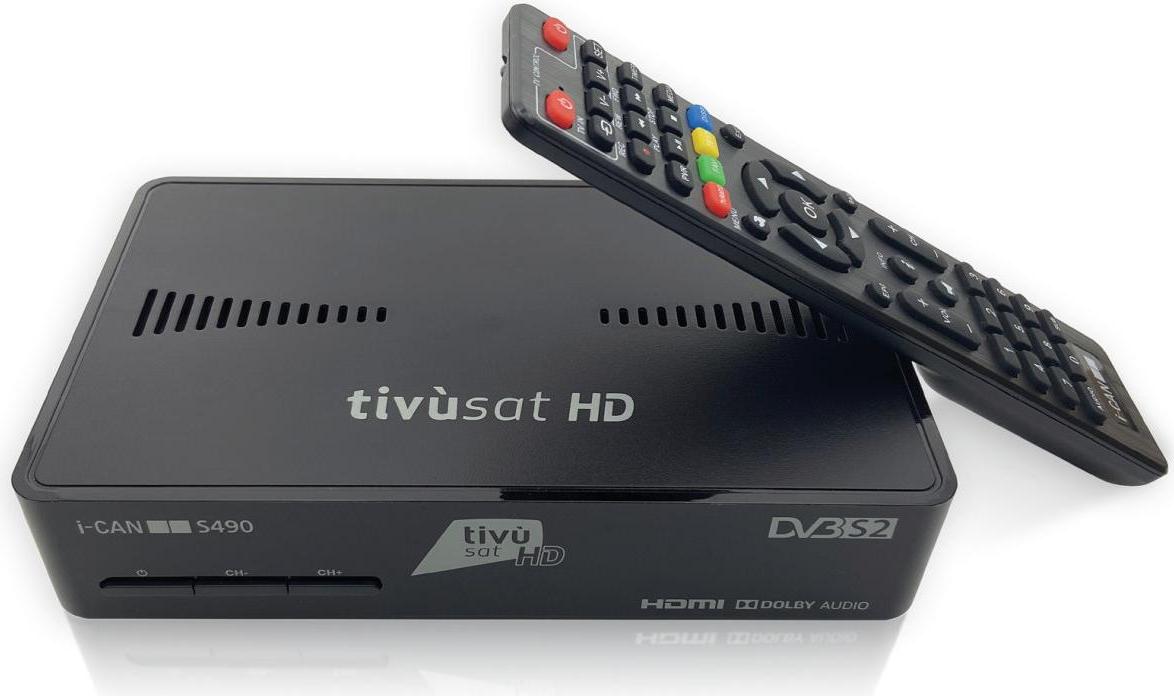 i-CAN S490 TV set-top box Kábel, Ethernet (RJ-45), Satelit HD Čierna